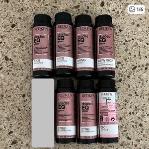 7 Redken Shades EQ Gloss Hair Color Set - Copper Red Auburn Ginger Blonde Cowboy